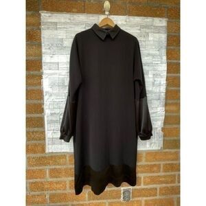 talbot runhof  satin mix collar dress  size 14